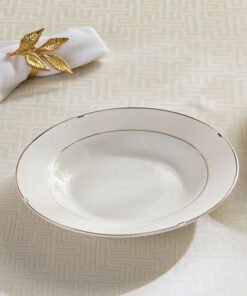 Rib Porcelain Soup Plate - 20 cm
