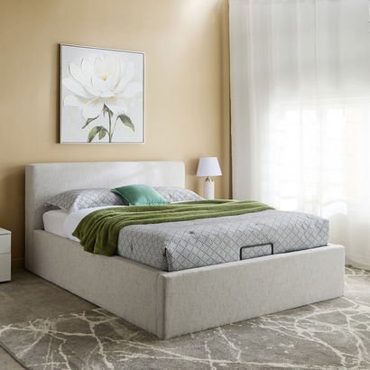 Liberty Upholstered Hydraulic Storage Queen Bed - ...