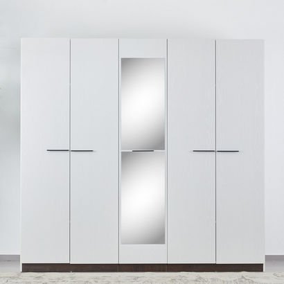 Reva 5-Door Wardrobe with Mirror