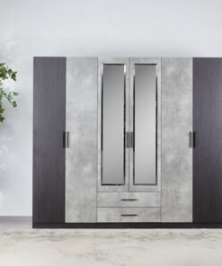 Scott 6-Door Wardrobe with Drawers and Mirror