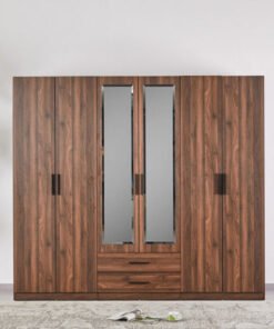 Ruby NXT 6-Door Wardrobe with 2 Drawers and Mirror...