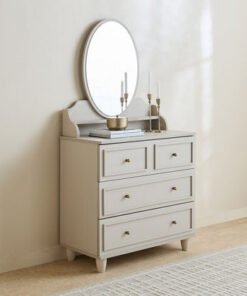 Bergenz 3-Drawer Dresser with Open Shelves and Mir...