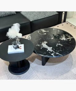 Coral 2-Piece Marble Finish Stone Top Coffee Table...