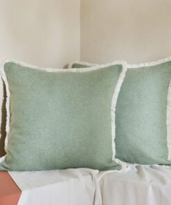 Cozy Duo 2-Piece Solid Fringe Filled Cushion Set -...