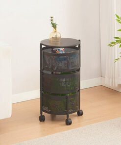 Movo Havana 3-Tier Round Storage Trolley