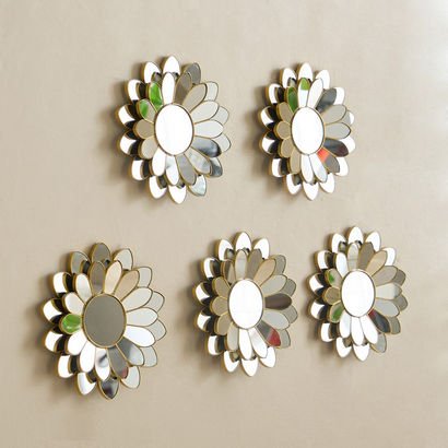 Ebern 5-Piece Wall Mirror Decor Set - 25 cm