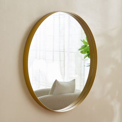 Ebern Classic Round Mirror - 80x80x5 cm