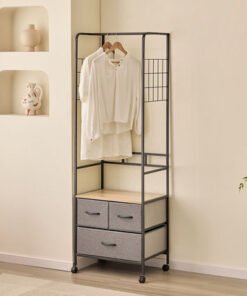 Movo Jazz 3-Drawer Coat Hanger with Multipurpose R...