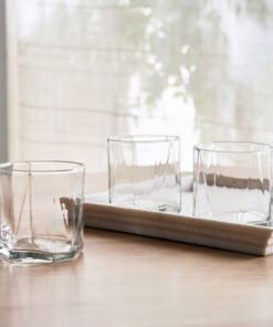 Ocean Pyramid Rock 3-Piece Glassware Set - 330 ml