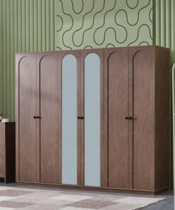 Luisia 6-Door Wardrobe with 2 Mirrors