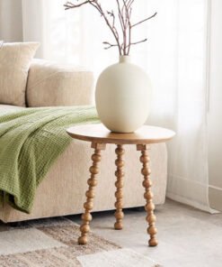 Vendra Knot Solid Wood Round End Table