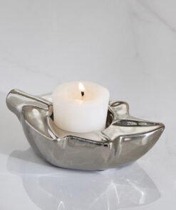 Sansa Duke Ceramic Leaf Tealight Holder - 11.5x7.5...