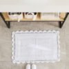 White Haven Lace Cotton Bath Mat - 60x90 cm
