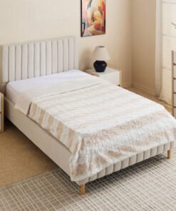 Edure Textured Rabbit Fur Twin Blanket - 150x220 c...