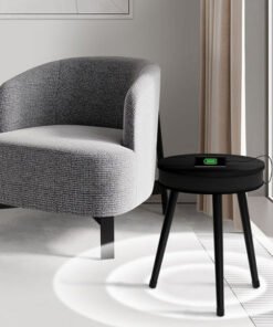 Movo Eden End Table with Bluetooth Speaker and USB...