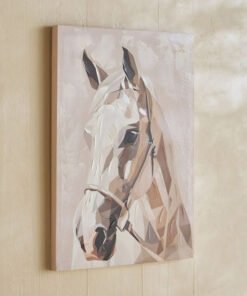Onyx Horse 80% Hand Painted Wall Art - 50x3x70 cm