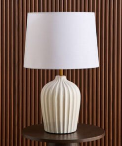 Nash Zoe Big Size Ceramic Table Lamp with Linen Sh...