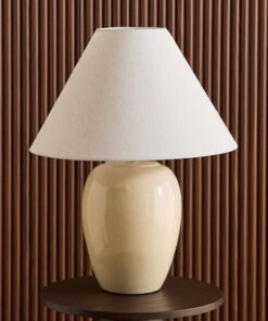 Nash Zoe Big Size Ceramic Table Lamp with Linen Sh...