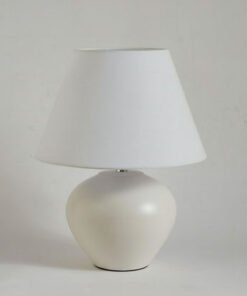 Nash-Zoe Big Size Ceramic Table Lamp with Linen Sh...