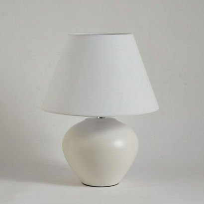 Nash-Zoe Big Size Ceramic Table Lamp with Linen Sh...