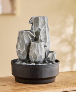 Claro Modern Fountain with 1 LED Light - 21x21x28 ...
