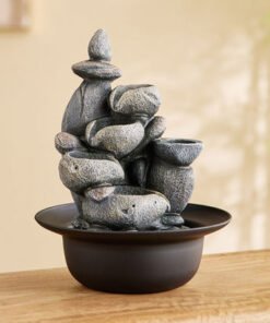 Claro Modern Fountain with LED Light - 23x23x31 cm