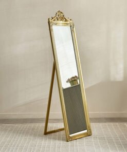 Reda Damiano Wooden Frame Floor Mirror with Resin ...