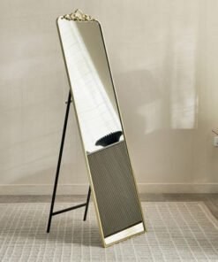 Reda Damiano Metal Frame Floor Mirror with Resin H...