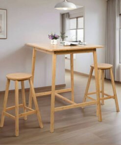 Hanoi 2-Seater Solid Wood High Dining Set