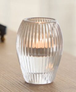 Tamara Heavy Glass Crystalline Candleholder - 7x9 ...