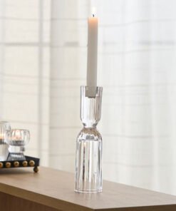 Tamara Heavy Glass Crystalline Candleholder - 5x22...