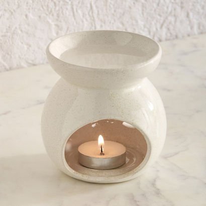 Zest Abiah Ceramic Oil Burner - 8.5x8.5x9.2 cm