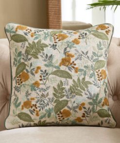 Foliera Leaf Embroidered Filled Cushion - 45x45 cm