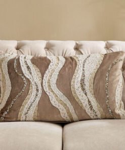 Beaudra Flow Beaded Filled Cushion - 35x60 cm