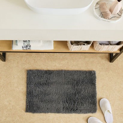 Leah Sliky Shag Plush Antiskid Bathmat - 45x75 cm