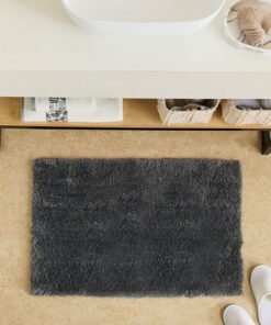 Leah Sliky Shag Plush Antiskid Bathmat - 60x90 cm