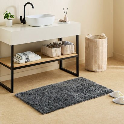Leah Sliky Shag Plush Antiskid Bathmat - 70x120 cm