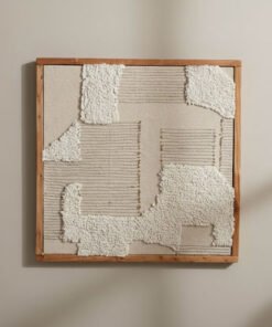 Florenza 3D Solid Wood Framed Abstract Fabric Wall...
