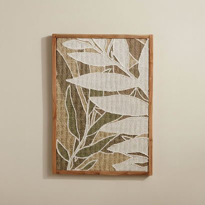 Florenza 3D Solid Wood Framed Abstract Fabric Wall...