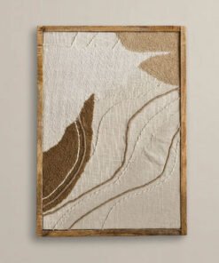 Florenza 3D Solid Wood Framed Abstract Fabric Wall...