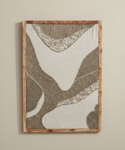 Florenza 3D Solid Wood Framed Abstract Fabric Wall...