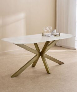 Cavon Portola 6-Seater Genuine Marble Top Dining T...