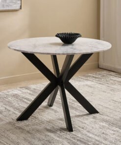 Cavon Portola 4-Seater Genuine Marble Top Round Di...