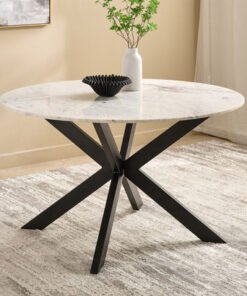 Cavon Portola 6-Seater Genuine Marble Top Round Di...