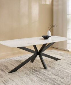 Cavon Portola Genuine Marble Top 8-Seater Dining T...