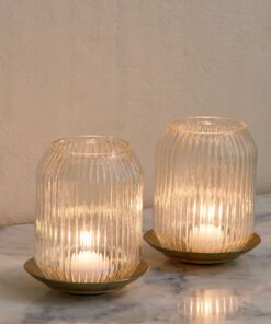 Kumudh Zen 2-Piece Decorative Tealight Candleholde...