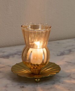 Kumudh Zen Decorative Hurricane with Base - 10x10x...