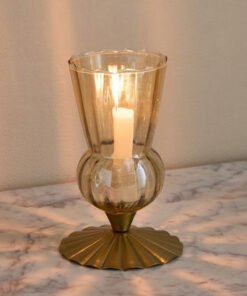 Kumudh Zen Decorative Hurricane with Base - 12x12x...