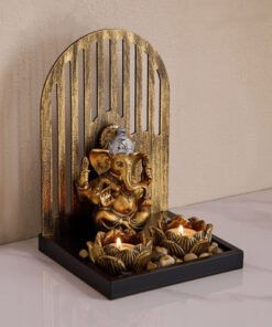 Divinity Glacier Polyresin Ganesh Statue with MDF ...