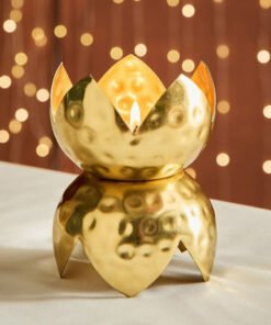 Kumudh Noore Decorative Hammered Candleholder - 10...